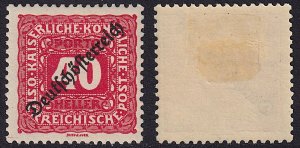 Austria - 1919 - Scott #J70 - MH - Overprint Numeral