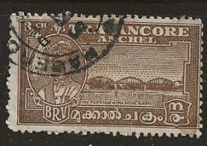 India - Tranvancore  ^ Scott # 44 - Used