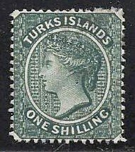 Turks Island One Shilling Unused - A beauty!!!! - No faults notedCV $225