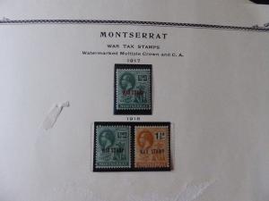 Montserrat 1903-1954 Mint/Used Stamp Collection on Scott Int Album Pages