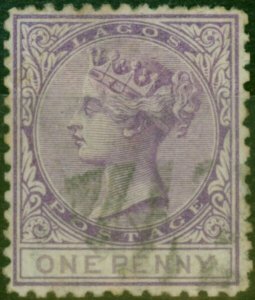 Lagos 1874 1d Lilac-Mauve SG1 Good Used