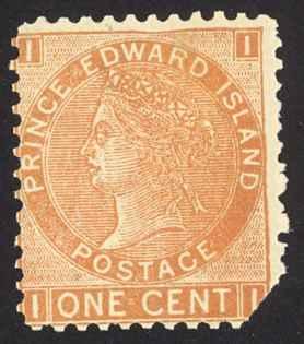 Canada Prince Edward Island Sc# 11 Cull MNH 1872 1¢ brown orange Queen Victoria