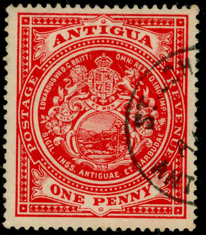 ANTIGUA SG43, 1d red, FINE used.