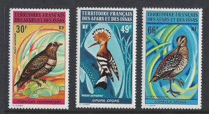 Afars & Issas #C62-64, various birds, issued 1972