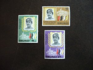 Stamps - Brunei - Scott# 135-137 - Mint Hinged Set of 3 Stamps