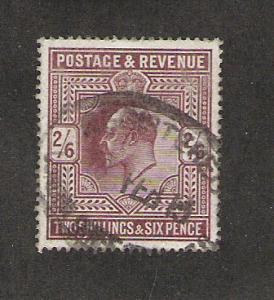 Great Britain Scott#139a Used 2sh6p EdwardVII 2018 CV $200.00