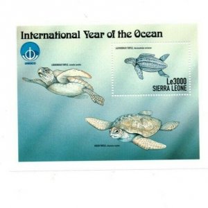 Sierra Leone 1999 - Intl Year of the Ocean, Turtle - Souvenir Sheet - 2165 - MNH