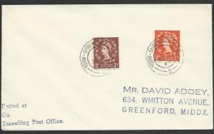 GB 1957 cover YORK - SHREWSBURY TPO railway cancel.........................50604