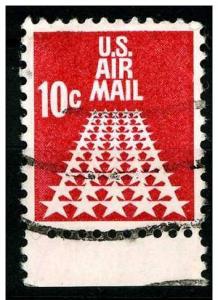  	 USA Airmail 1968 - Scott C72 used - 10c, 50-star Runway 