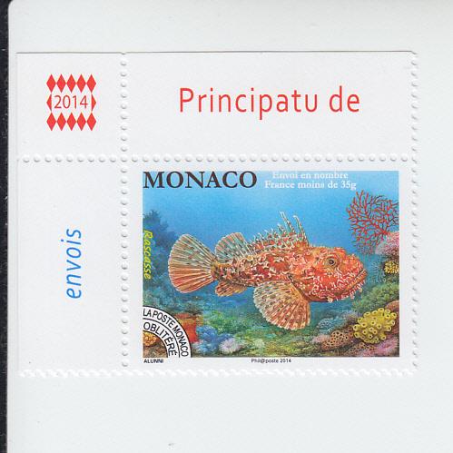 2014 Monaco Scorpionfish Precancelled (Scott 2766) MNH