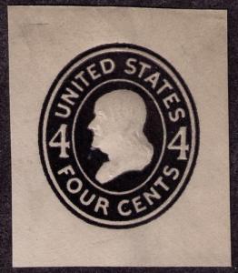 USA # U417  Mint  VF  cut square Cat $ 7