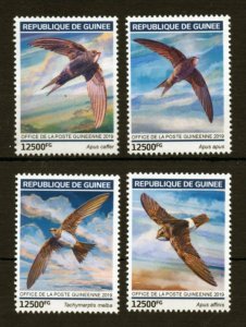 GUINEA 2019 BIRDS OF PREY  SET OF FOUR  MINT NEVER HINGED