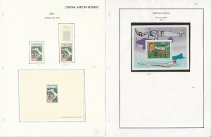 Central Africa Stamp Collection on 12 Steiner Pages, 1963-1989, JFZ