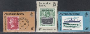 Ascension # 212-214, Festival of Stamps, Mint, Mount Glazing