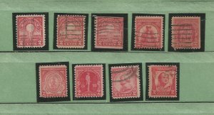 USA Postage Stamps #654/690 range from/to