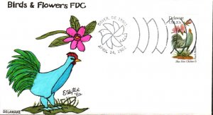 #1960 Delaware Birds - Flowers Slyter FDC