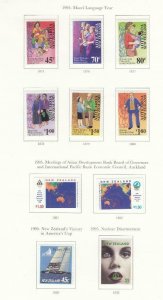 NEW ZEALAND # 1269-1277,1310 VF-MH 1995 MAORI LANGUAGE /AMERICA'S CUP ++  CV $13