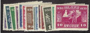 Iceland Scott #152-166 complete set Mint Hinged VF