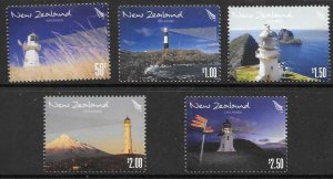 NEW ZEALAND SG3107/11 2009 LIGHTHOUSES MNH