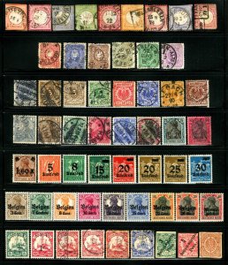 Germany #3 / #133 1872-1921 Assorted Early Issies, Belg Occ, Africa MH & Used