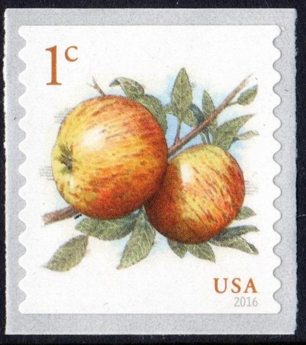 SC#5037 1¢ Apples Coil Single (2016) SA