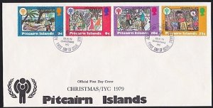 PITCAIRN IS 1979 Christmas set on FDC......................................B2355