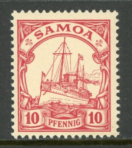 Germany 1900 Samoa 10pf Carmine Yacht Unwmk Scott #59 MNH F366