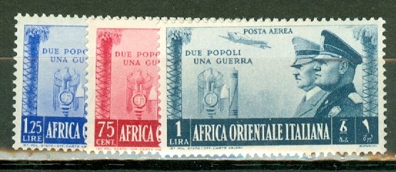 GR: Italian East Africa 34-40, C19 MNH CV $75; scan shows only a few