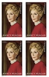 US Nancy Reagan NDC/Imperf Block of 4 Stamp. Pre-Order. Ships 18 July 2022 MNH