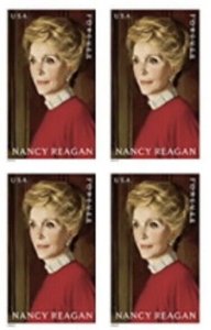 US Nancy Reagan NDC/Imperf Block of 4 Stamp. Pre-Order. Ships 18 July 2022 MNH