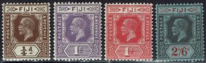 FIJI 1922 KGV RANGE TO 2/6 WMK MULTI SCRIPT CA