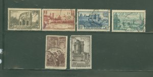 France #342-347 Used Single (Complete Set) (Perfin)