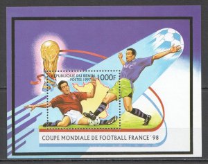 B1017 1997 Benin Sport Football World Cup France 1998 1Bl Mnh