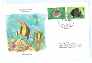 Montserrat 381-382 1978 Fish,  Addressed Postal Commemorative Society FDC