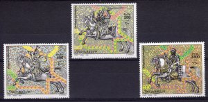 Somalia 1999 Mi#739/741  ARABIAN HORSEMEN Set (3) Perforated MNH