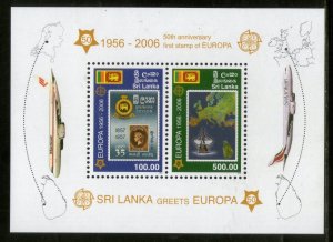 Sri Lanka 2006 Europa Stamp on Stamp Flag Map Ship Sc 1541 M/s MNH # 13266