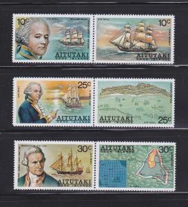 Aitutaki C2a, C4a, C6a Set MNH Captain William Bligh (A)