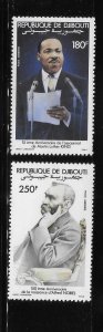 Djibouti 1983 Martin Luther King Alfred Nobel Sc C180-C181 MNH A2171