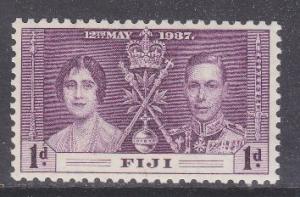 Fiji sc#114 1937 1p KG6 Coronation MLH