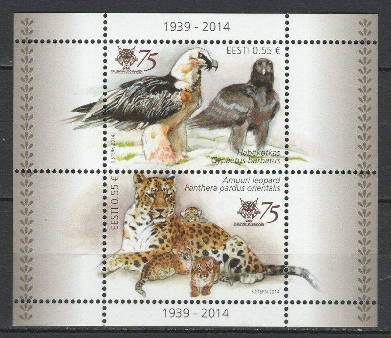 Estonia 2014 Fauna, Birds, Animals MNH Block