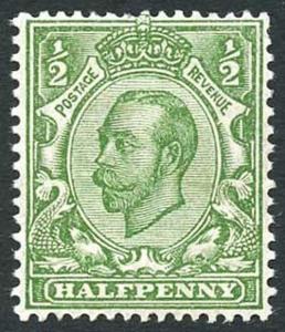 SG348 Downey Head 1/2d pale green wmk Mult Cypher M/M