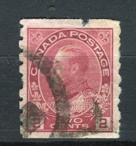 CANADA; 1912 early GV portrait Coil Stamp used 2c. value