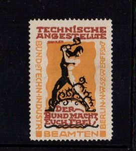 German Advertising Stamp- Union of Technical Employees, Berlin