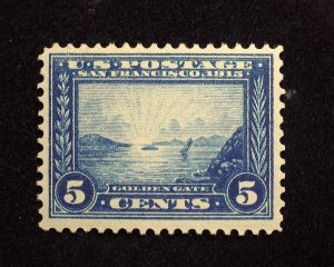 HS&C: Scott #399 5 Cent Panama Pacific Deep color. Mint Vf/Xf NH US Stamp