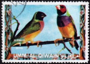 Umm al Qiwain sw1476 - Cto - 1r Gouldian Finch (1972)