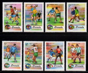Grenada 1974 Sc 553 - 560 F-VF MNH Full Set - Soccer