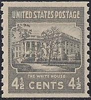 844 4 1/2 cent White House coil mint  OG NH VF