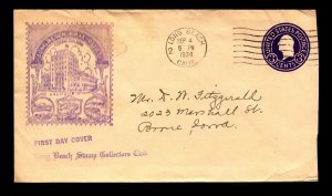 1934 Long Beach CA First Day Cover Stamp Collectors Club - N51