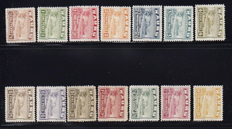 Nauru Scott # 17 - 30 Set VF-OG prev. hinged cv $ 290 ! nice colors ! see pic !