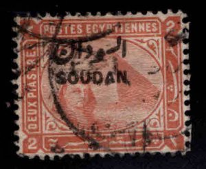 SUDAN Scott 6 Used overprinted Egyptian stamp